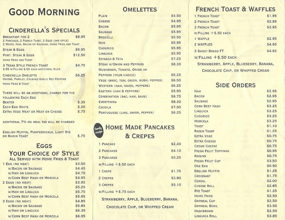 Cinderella's Kitchen Menu image 2